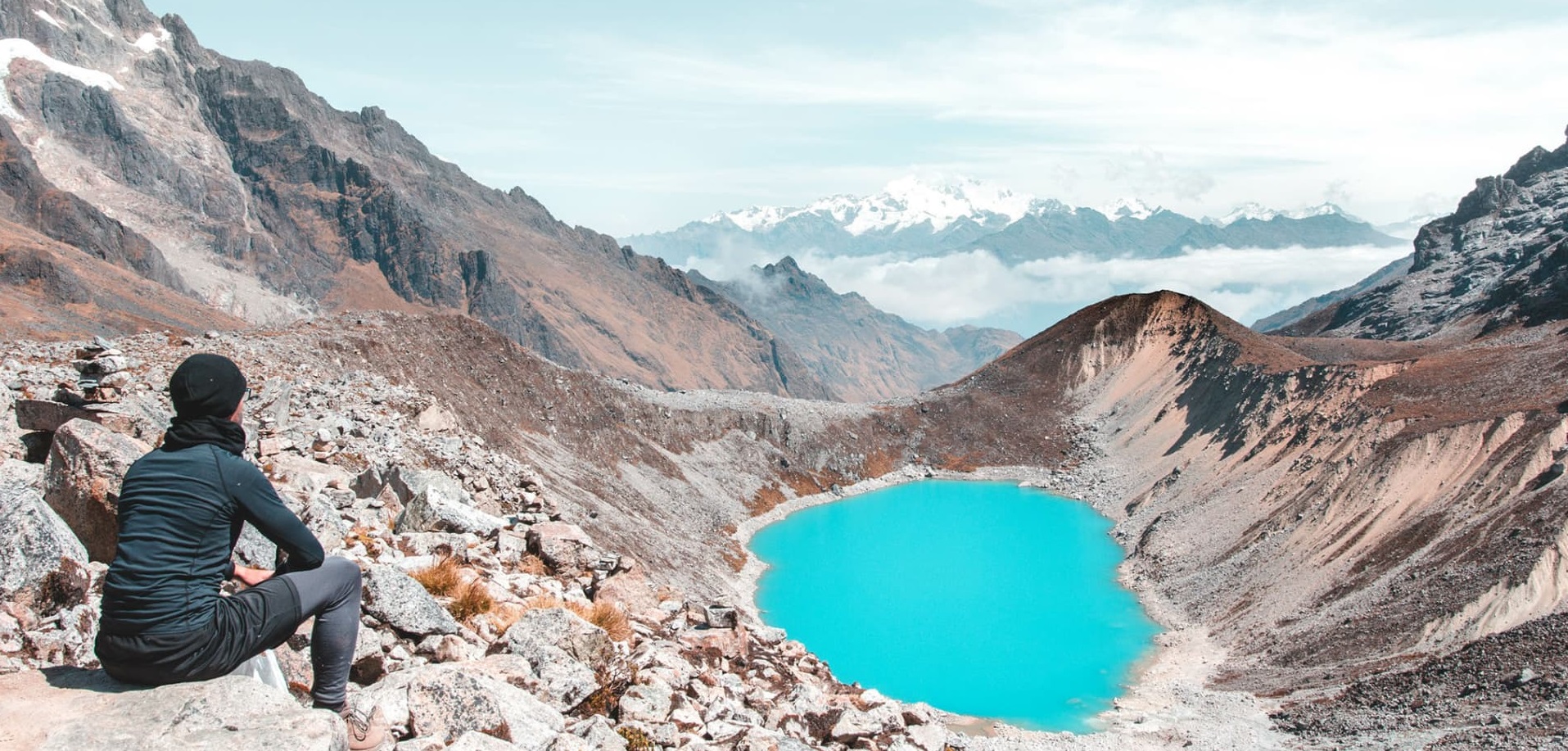 Beautiful lake on the Salkantay Trek to Machu Picchu